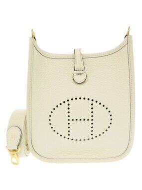 Hermes Evelyne TPM 16 Short Strap Taurillon Clemence Cream Shoulder Bag White